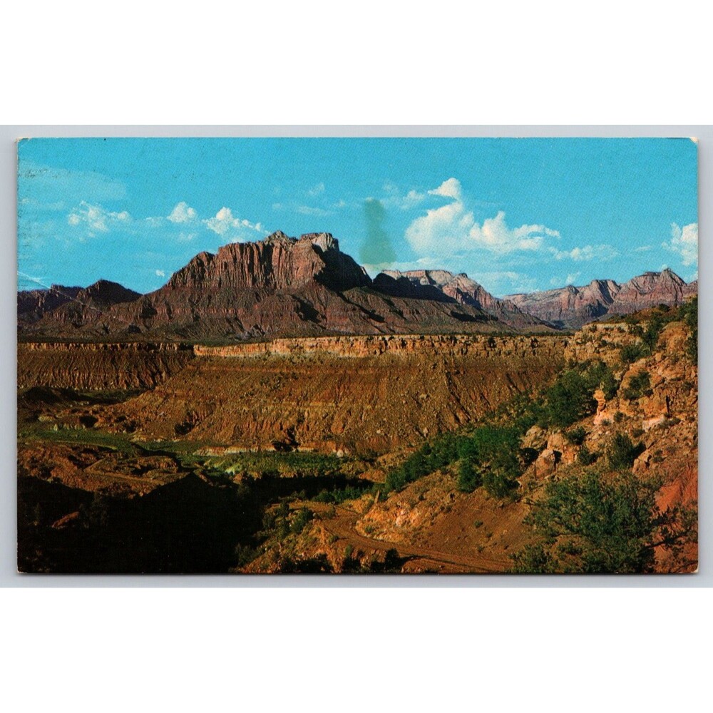 Vintage Zion National Park Postcard Temples Towers of the Virgin Hagood Unposted